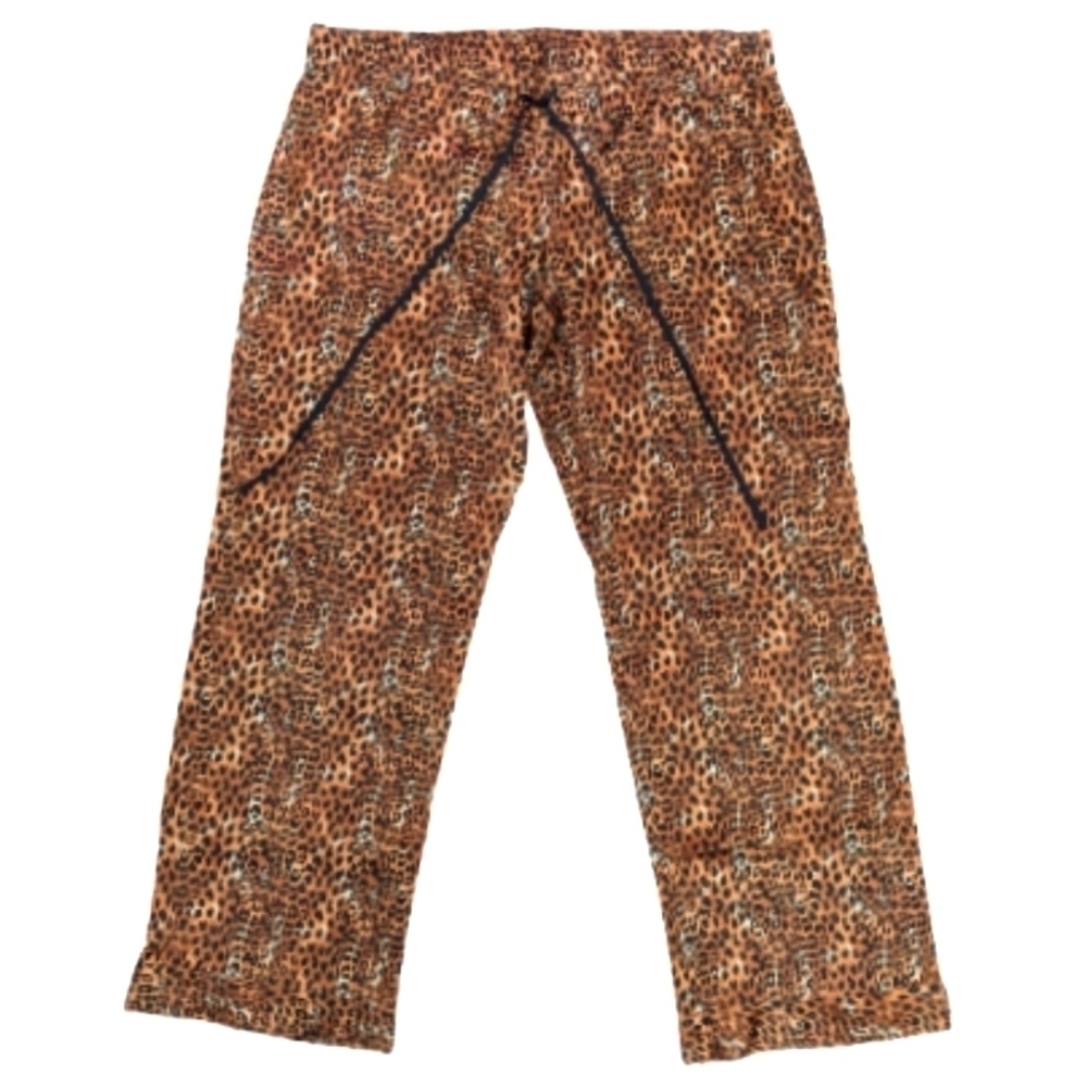 La Senza leopard print wide leg satin like pajama pants